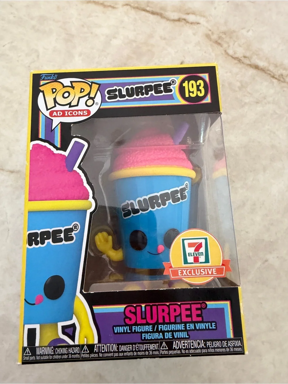 New Funko Pop Ad Icons 7 Eleven Exclusive Blue Pink Cup Slurpee 193 Blacklight